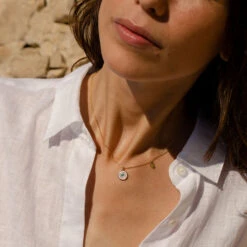 Collier Ras Du Cou CYCLADES - Rose Pâle/ Doré -Éclat Bijoux Soldes 02681160 895 TU M2