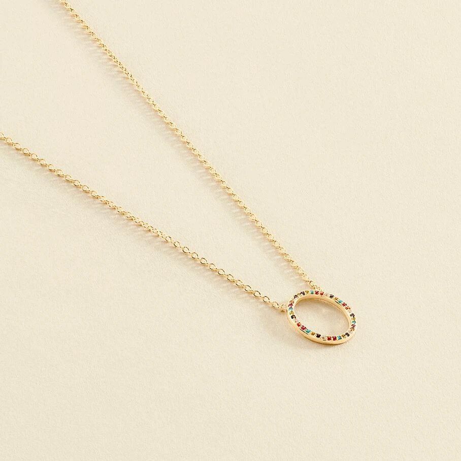 Collier Ras Du Cou RAINBOW - Multicolore / Doré 1 Collier Ras Du Cou RAINBOW - Multicolore / Doré