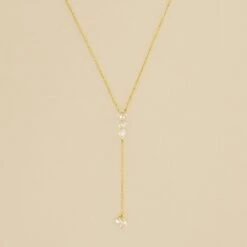 Collier Mi-long PETILLE - Cristal / Doré