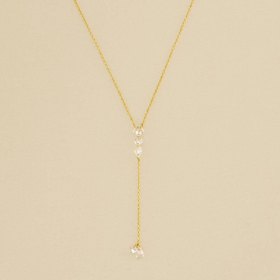 Collier Mi-long PETILLE - Cristal / Doré 1 Collier Mi-long PETILLE - Cristal / Doré