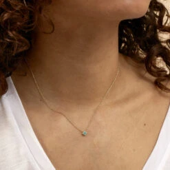 Collier Ras Du Cou BELOVED - Turquoise / Doré 5 Collier Ras Du Cou BELOVED - Turquoise / Doré -Éclat Bijoux Soldes 02690126 731 TU M2