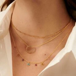 Collier Ras Du Cou BELOVED - Multicolore / Doré -Éclat Bijoux Soldes 02690127 256 TU M2