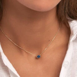 Collier Ras Du Cou ATMA - Lapis/ Bleu 6 Collier Ras Du Cou ATMA - Lapis/ Bleu -Éclat Bijoux Soldes 02690136 857 TU M1