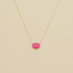 Collier Mi-long ATMA - Nacre /rose
