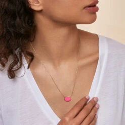 Collier Mi-long ATMA - Nacre /rose 6 Collier Mi-long ATMA - Nacre /rose -Éclat Bijoux Soldes 02690140 642 TU M1