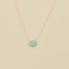 Collier Mi-long ATMA - Amazonite/ Jaune