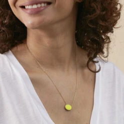 Collier Mi-long ATMA - Amazonite/ Jaune 6 Collier Mi-long ATMA - Amazonite/ Jaune -Éclat Bijoux Soldes 02690140 780 TU M1